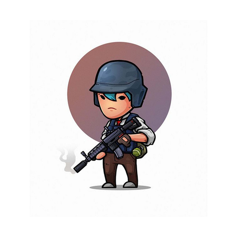استیکر لپ تاپ و موبایل مدل بازی طرح pubg Player Unknwn's Battle Grounds کد 1896
