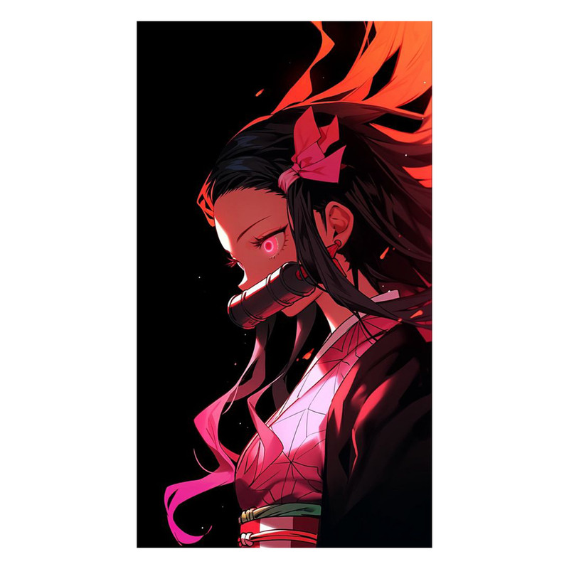 استیکر لپ تاپ و موبایل مدل انیمه طرح شیطان کش نزوکو کامادو demon slayer nezuko kamado کد 229