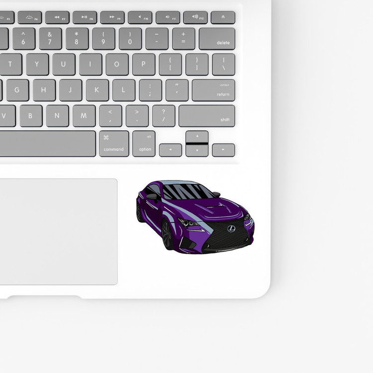 استیکر لپ تاپ بووم طرح ماشین مدل Purple Lexus کد JC07