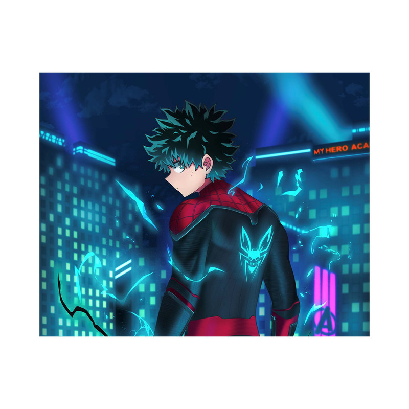استیکر لپ تاپ و موبایل مدل انیمه طرح مدرسه قهرمانانه من ایزوکو میدوریا My Hero Academia Izuku Midoriya کد 3492