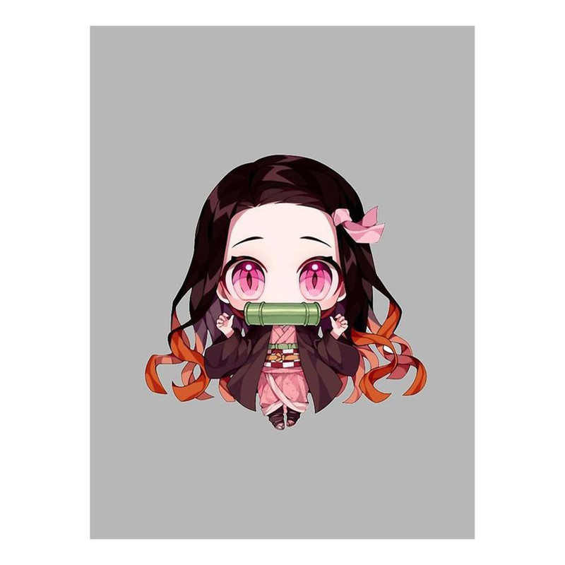 استیکر لپ تاپ و موبایل مدل انیمه طرح شیطان کش نزوکو کامادو demon slayer nezuko kamado کد 218