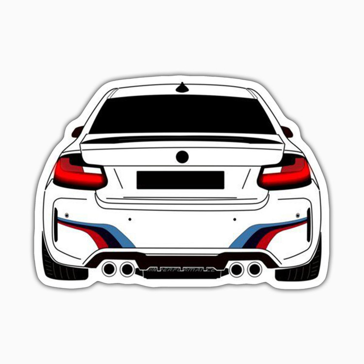 استیکر لپ تاپ و موبایل بووم طرح ماشین مدل BMW M3 کد ZX016