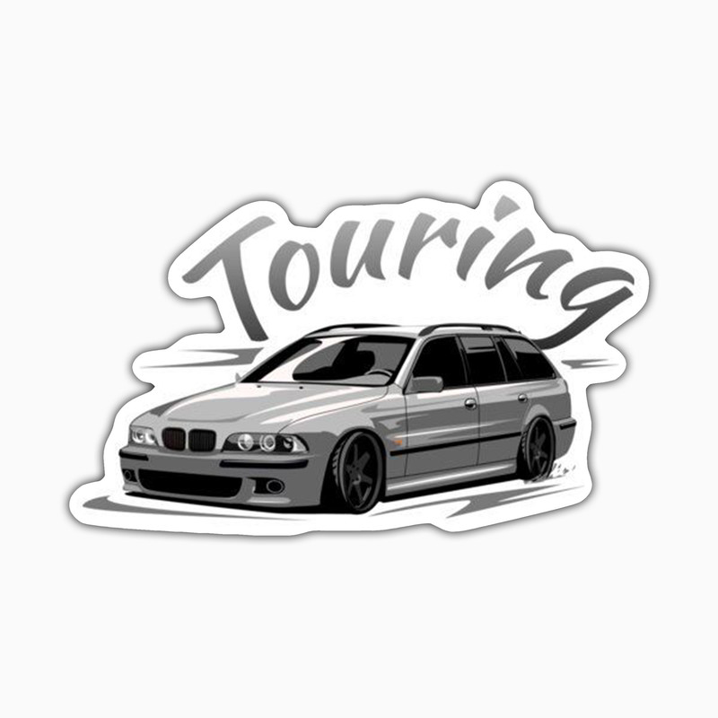 استیکر لپ تاپ و موبایل بووم طرح ماشین مدل BMW Touring کد ZX013
