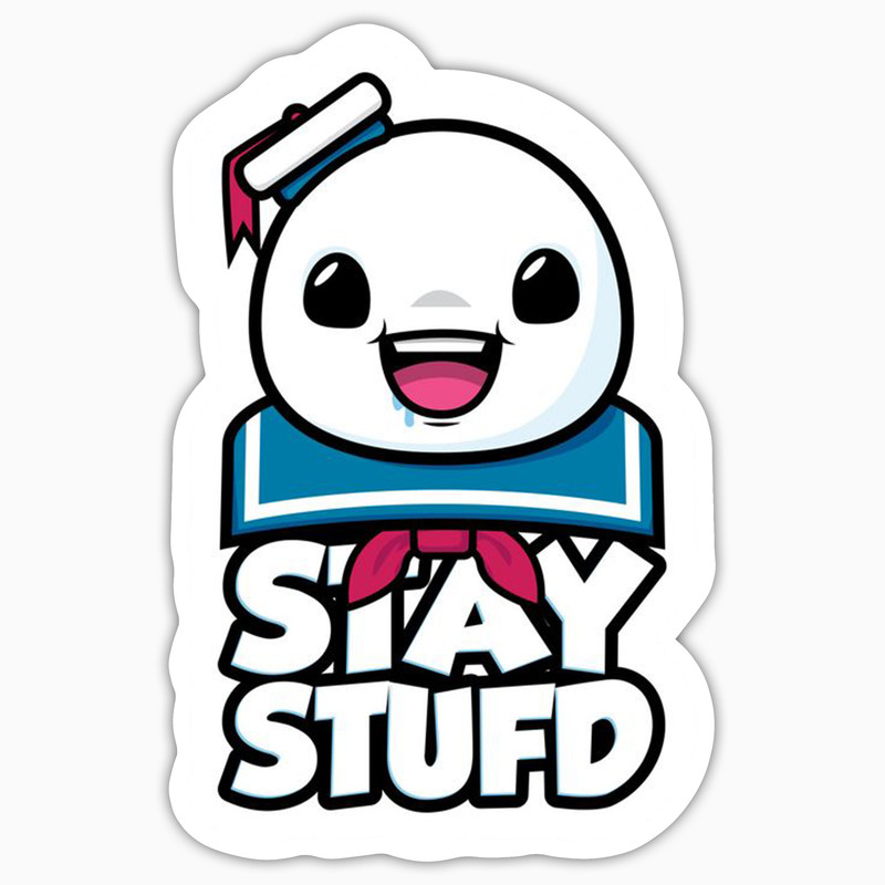 استیکر لپ تاپ و موبایل بووم طرح نوشته مدل Stay STUFD کد LA76