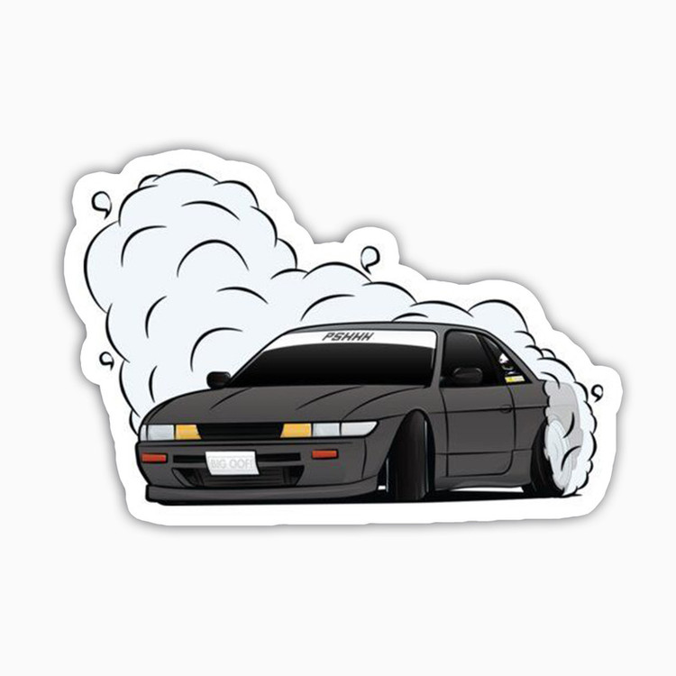 استیکر لپ تاپ و موبایل بووم طرح ماشین مدل Nissan 240SX pshhh کد KT13