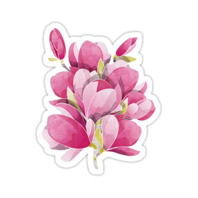 استیکر لپ تاپ طرح گل کد 2885