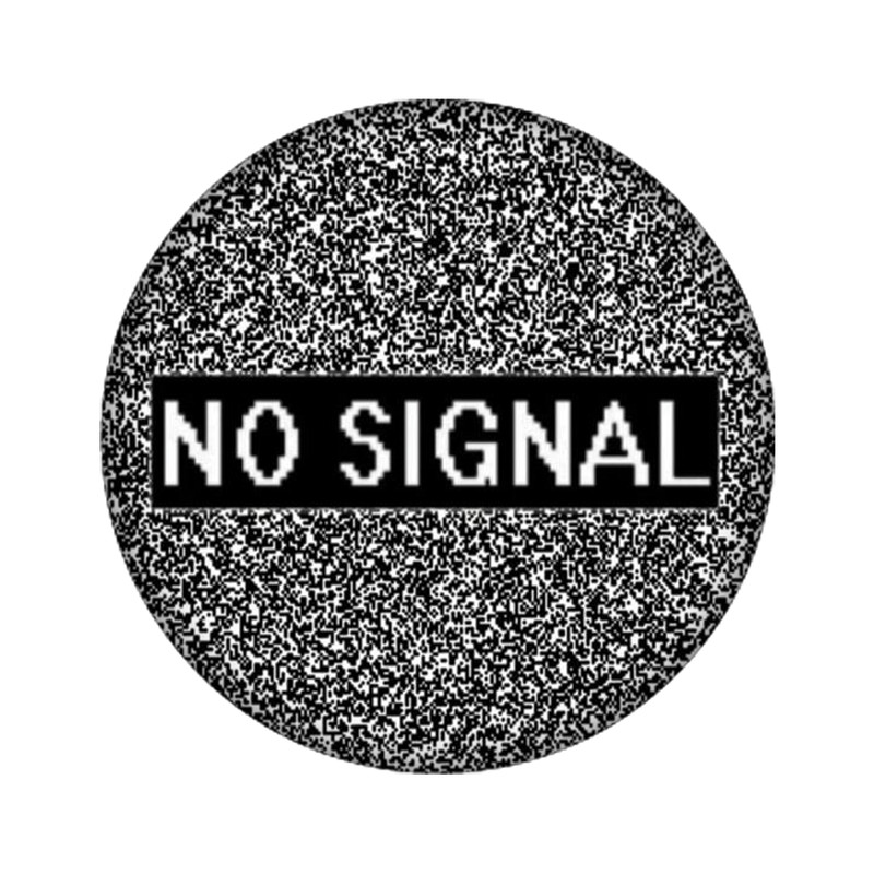 استیکر لپ تاپ طرح No signal کد 3712