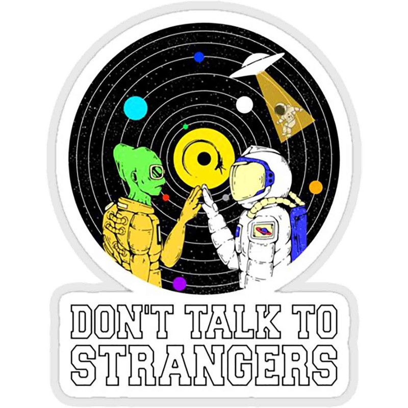 استیکر لپ تاپ طرح do not talk to strangers کد ST513
