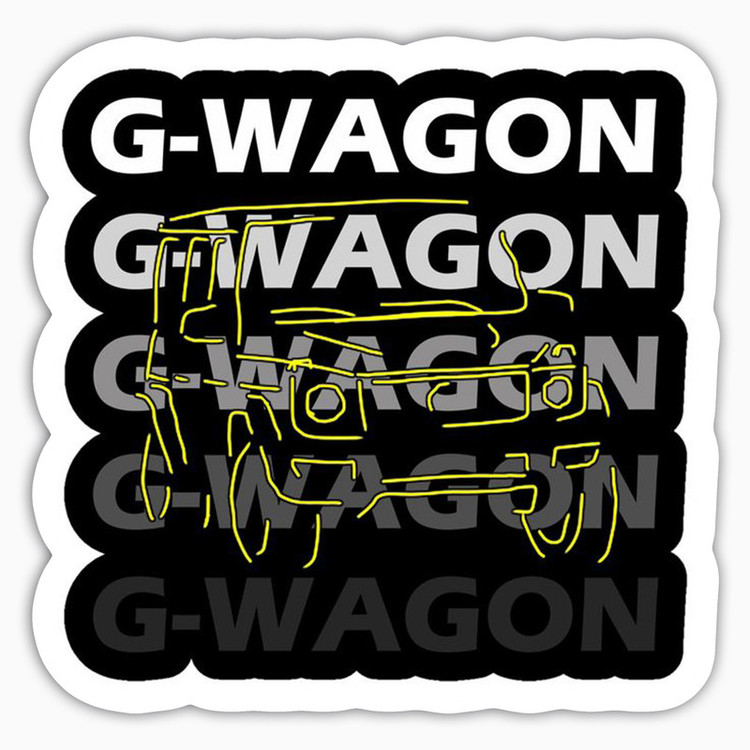 استیکر لپ تاپ بووم طرح نوشته مدل G Wagon کد KT91