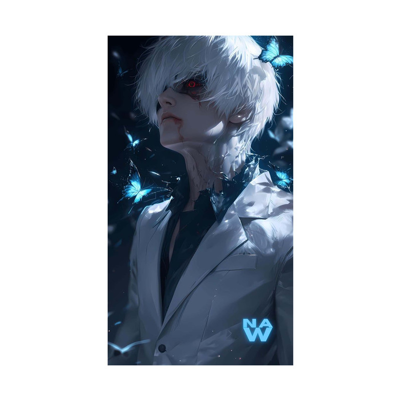 استیکر لپ تاپ و موبایل مدل انیمه طرح توکیو غول کن کانکی Tokyo Ghoul Ken Kaneki کد 2600