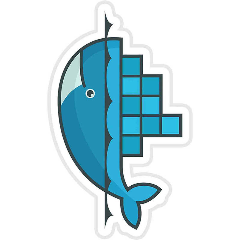 استیکر لپ تاپ طرح Docker کد ST520