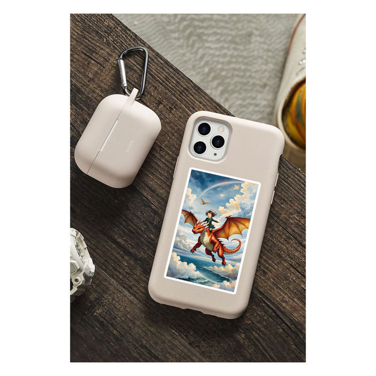 استیکر لپ تاپ و موبایل گوفی طرح اژدها سوار مدل Dragon rider 69