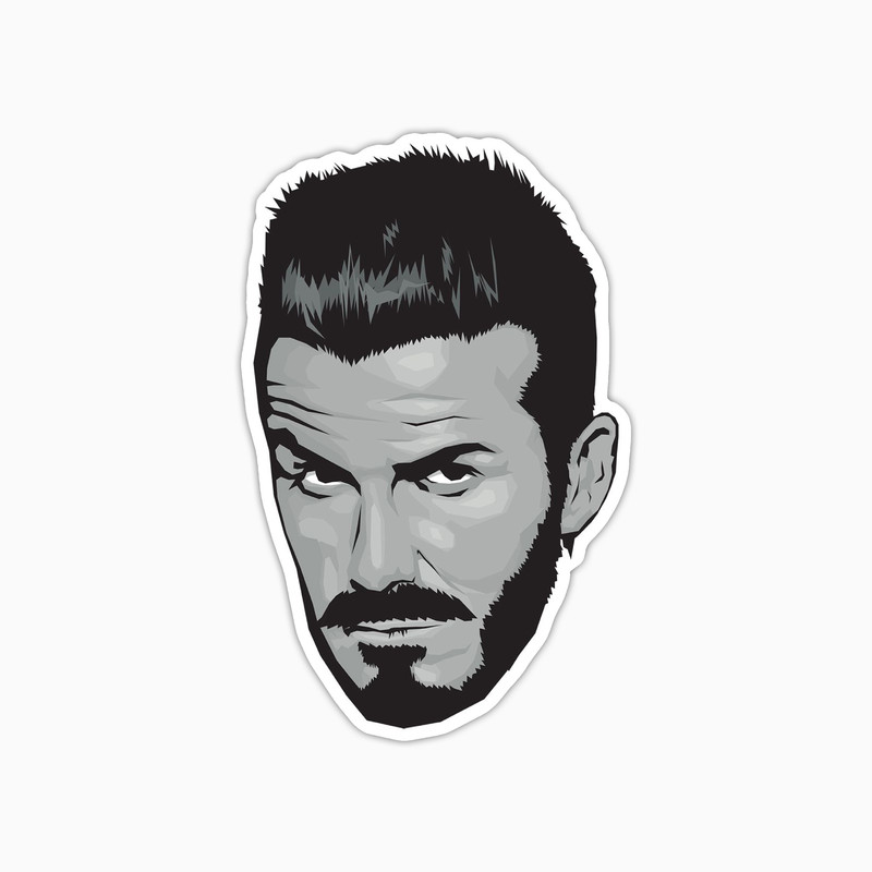 استیکر لپ تاپ و موبایل بووم طرح دیوید بکام کد LB50