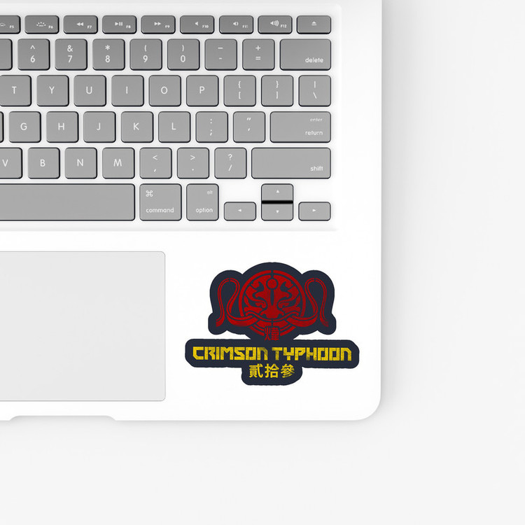 استیکر لپ تاپ و موبایل بووم طرح Crimson Typhoon کد PS160