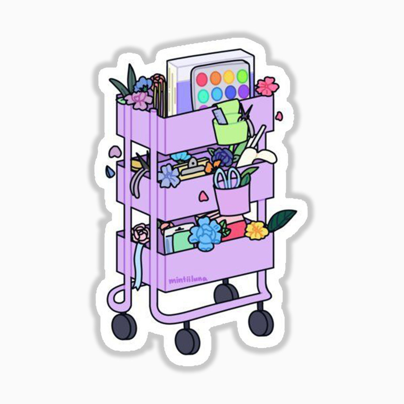 استیکر لپ تاپ و موبایل بووم طرح قفسه صورتی کد ER10