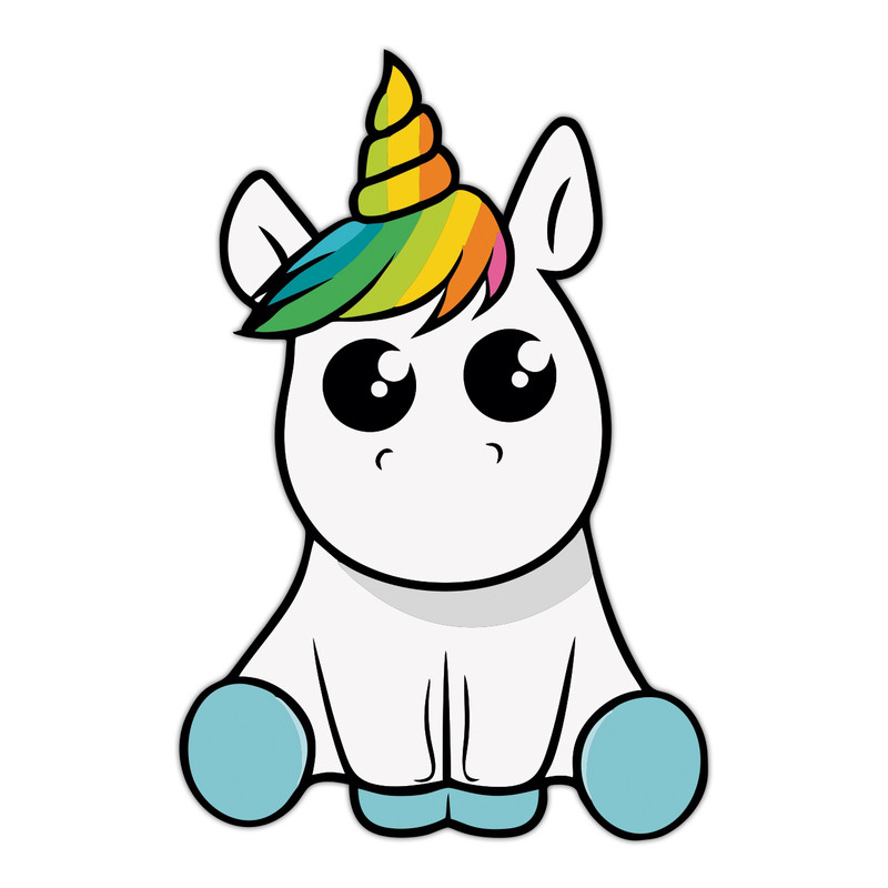 استیکر لپ تاپ طرح unicorn مدل sun03