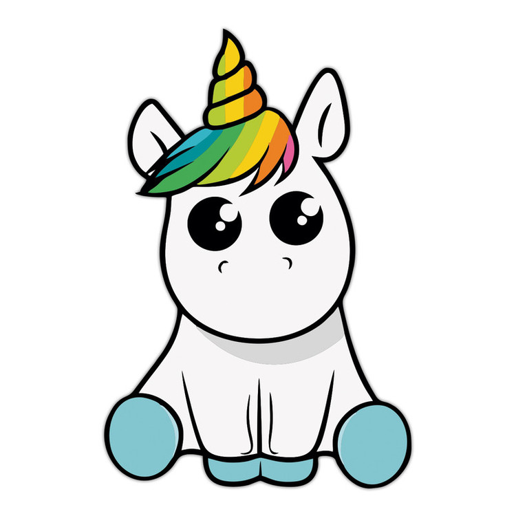 استیکر لپ تاپ طرح unicorn مدل sun03