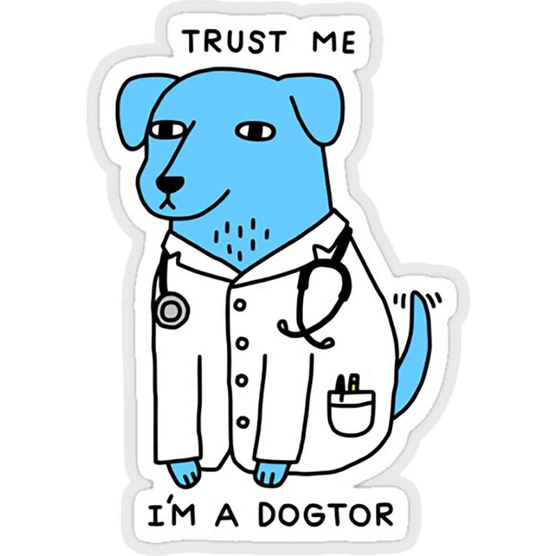 استیکر لپ تاپ طرح dogtor کد ST528