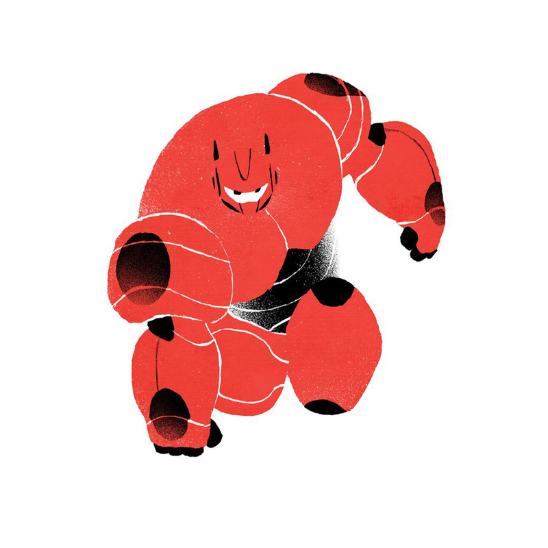 استیکر لپ تاپ و موبایل مدل انیمیشن طرح شش ابر قهرمان بیمکس Big Hero 6 Baymax کد 2721
