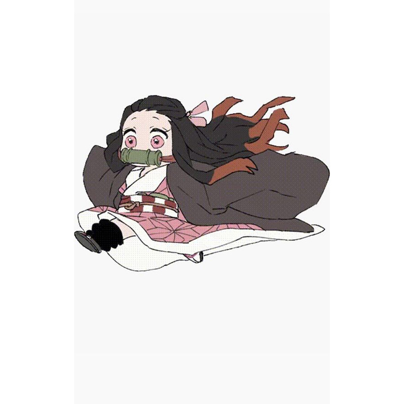 استیکر لپ تاپ و موبایل مدل انیمه طرح شیطان کش نزوکو کامادو demon slayer nezuko kamado کد 225