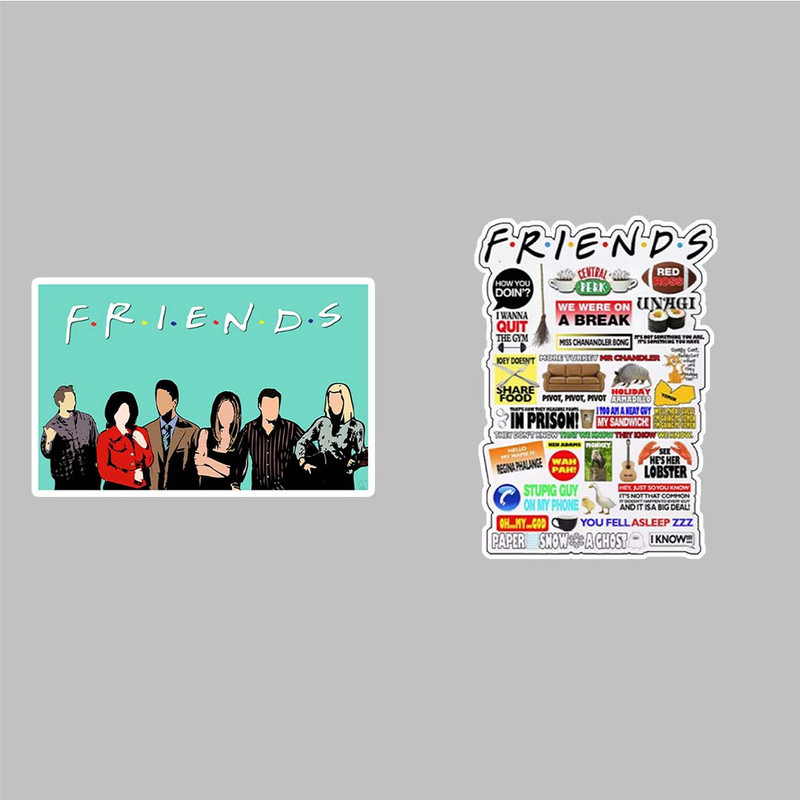استیکر لپ تاپ کارنیکا طرح فرندز مدل friends-2222293 مجموعه 2 عددی