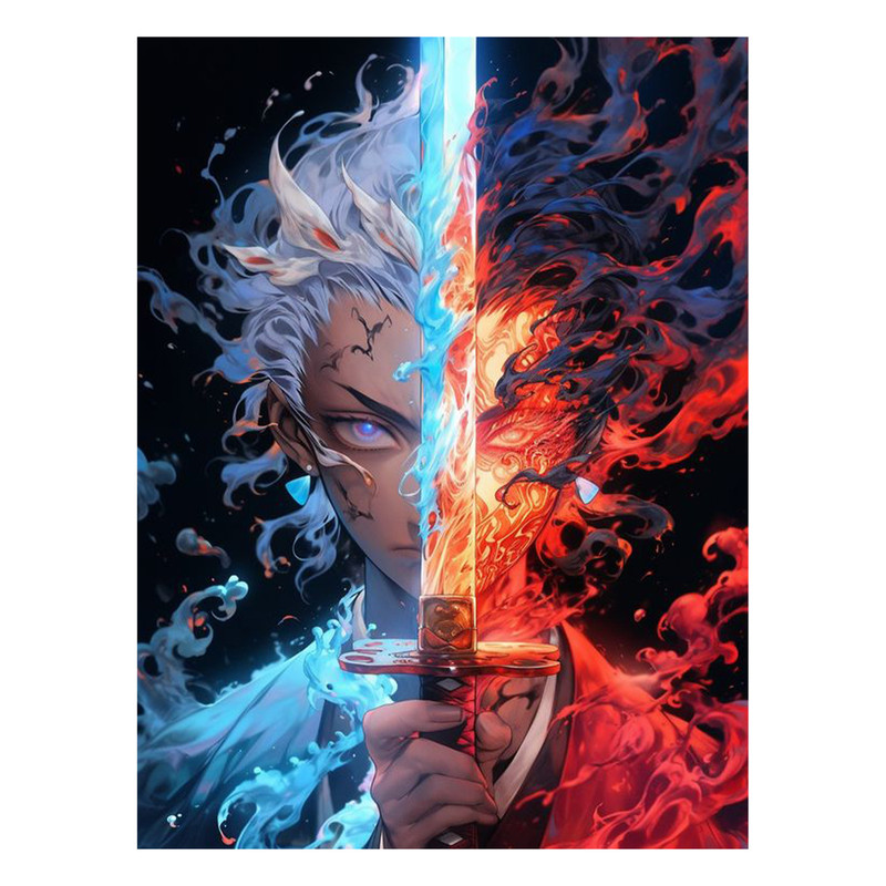 استیکر لپ تاپ و موبایل مدل انیمه طرح شیطان کش کامادو تانجیرو demon slayer kamado tanjiro کد 295