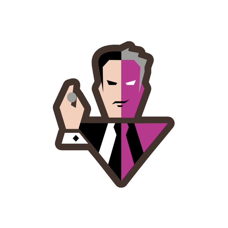 استیکر لپ تاپ طرح Two Face Dc Comics کد STL911