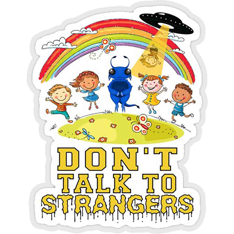 استیکر لپ تاپ طرح do not talk to strangers کد ST514