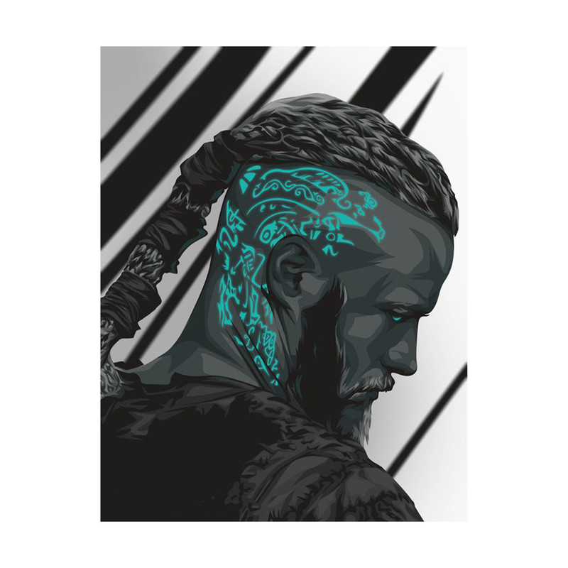 استیکر لپ تاپ و موبایل مدل سریال طرح وایکینگ ها راگنار لودبروک Vikings Ragnar Lothbrok کد 934