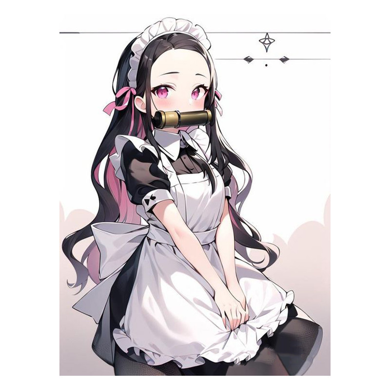 استیکر لپ تاپ و موبایل مدل انیمه طرح شیطان کش نزوکو کامادو demon slayer nezuko kamado کد 238