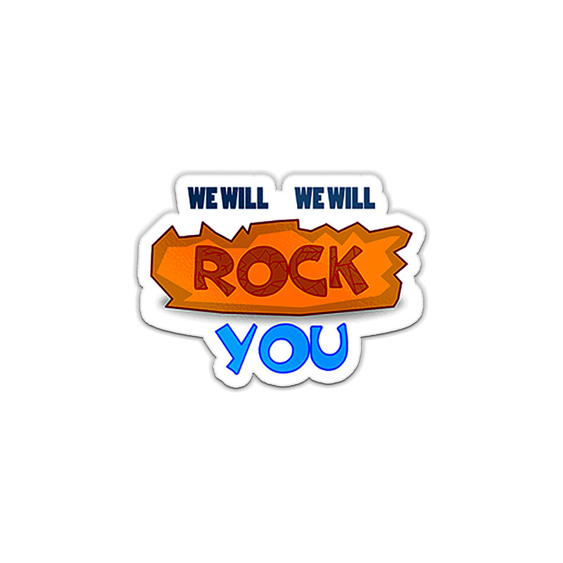 استیکر لپ تاپ طرح we_will_rock_you- کد 11