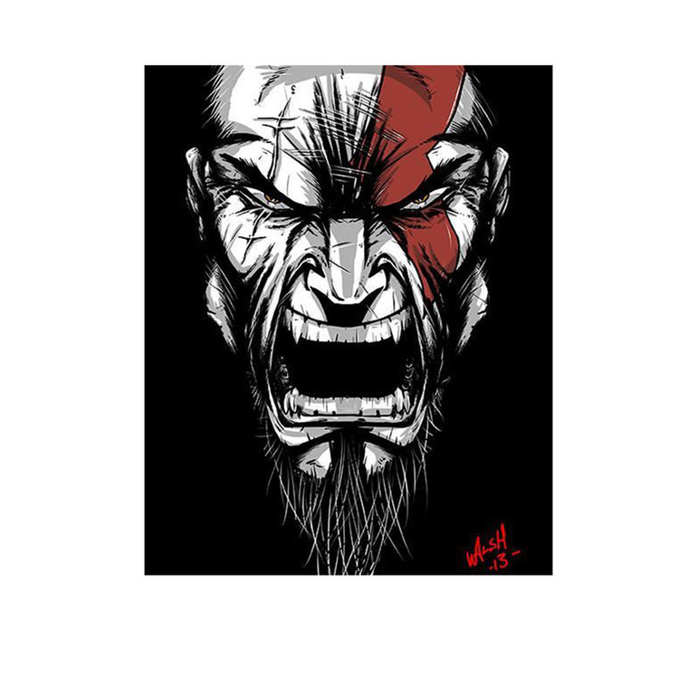 استیکر لپ تاپ و موبایل مدل بازی طرح خدای جنگ کریتوس god of war Kratos کد 2128