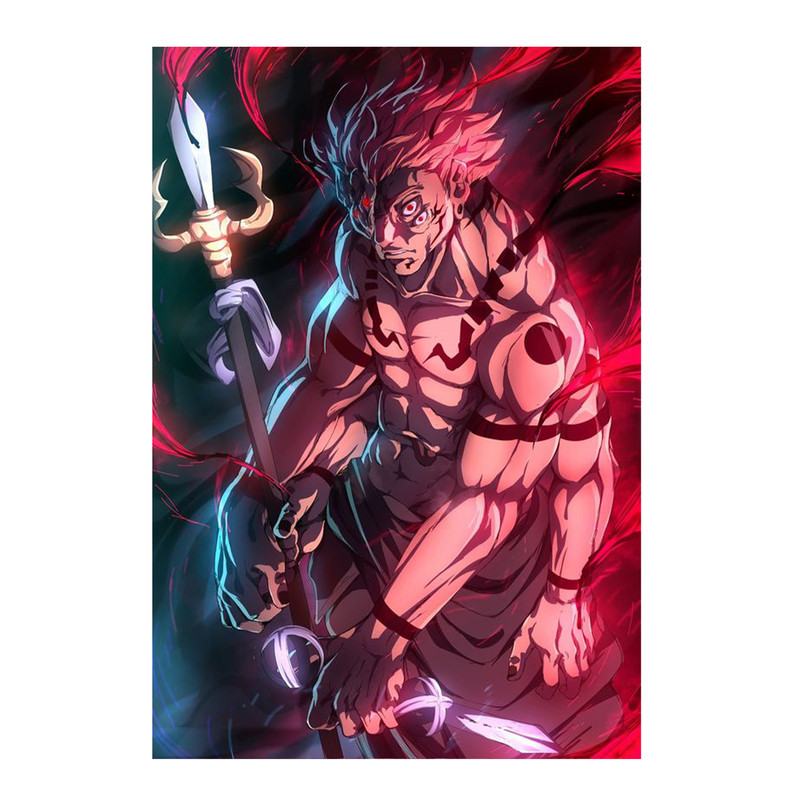 استیکر لپ تاپ و موبایل مدل انیمه طرح جوجوتسو کایسن ریومن سوکونا jujutsu kaisen ryomen sukuna کد 637