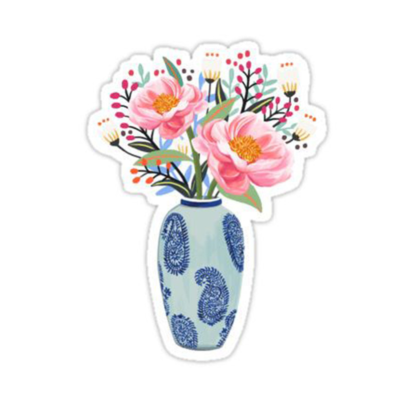 استیکر لپ تاپ طرح گل کد 2890