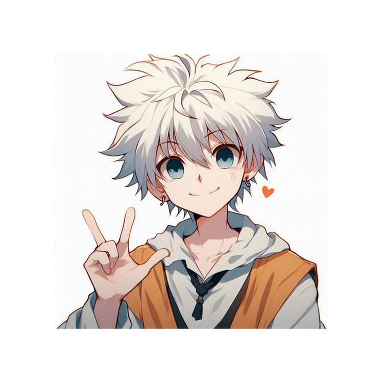 استیکر لپ تاپ و موبایل مدل انیمه طرح هانتار ایکس هانتر کیلوا زولدیک hunter x hunter Killua Zoldyck کد 1570