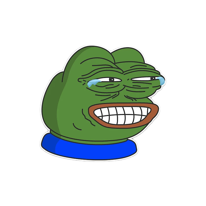استیکر لپتاپ مدل pepeLaugh
