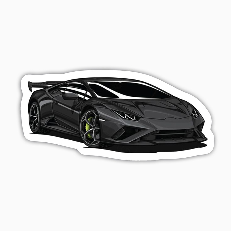 استیکر لپ تاپ و موبایل بووم طرح ماشین مدل Lamborghini Huracan کد AG39