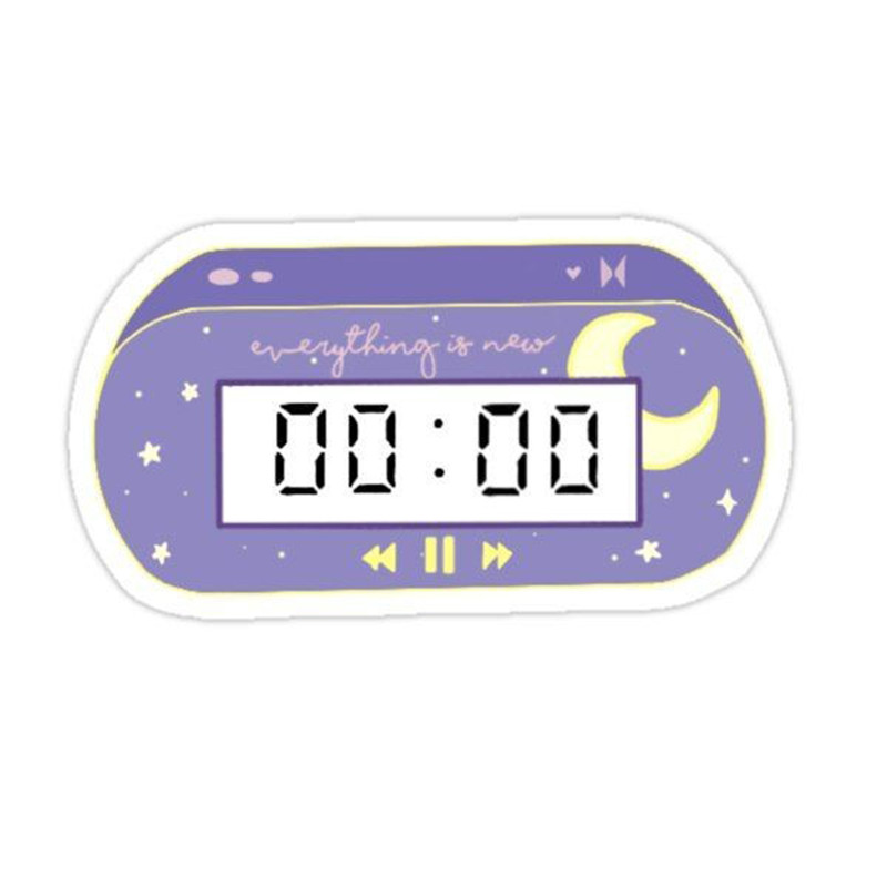 استیکر لپ تاپ طرح ساعت کد 3073