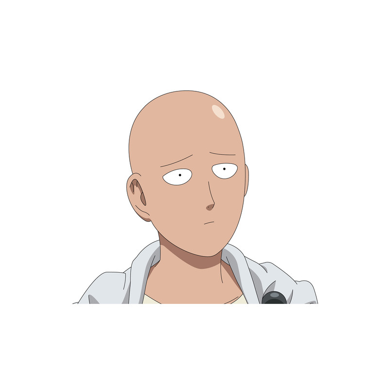 استیکر لپ تاپ و موبایل مدل انیمه طرح مرد تک مشتی سایتاما One Punch Man کد 1344