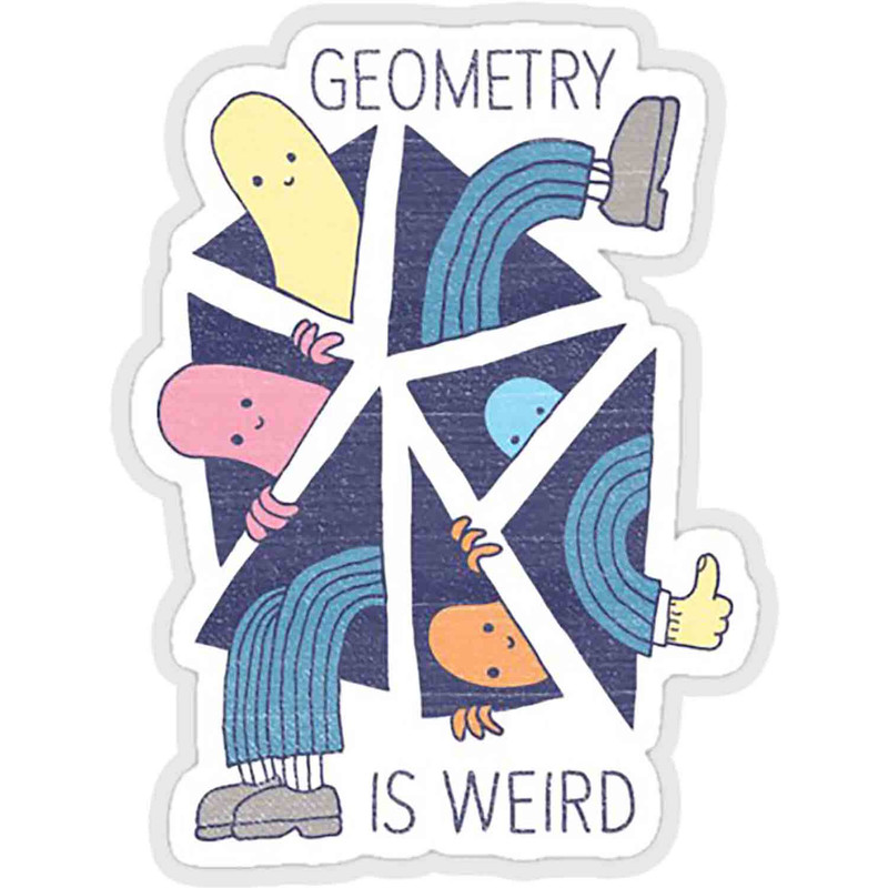 استیکر لپ تاپ طرح geometry is weird کد ST728