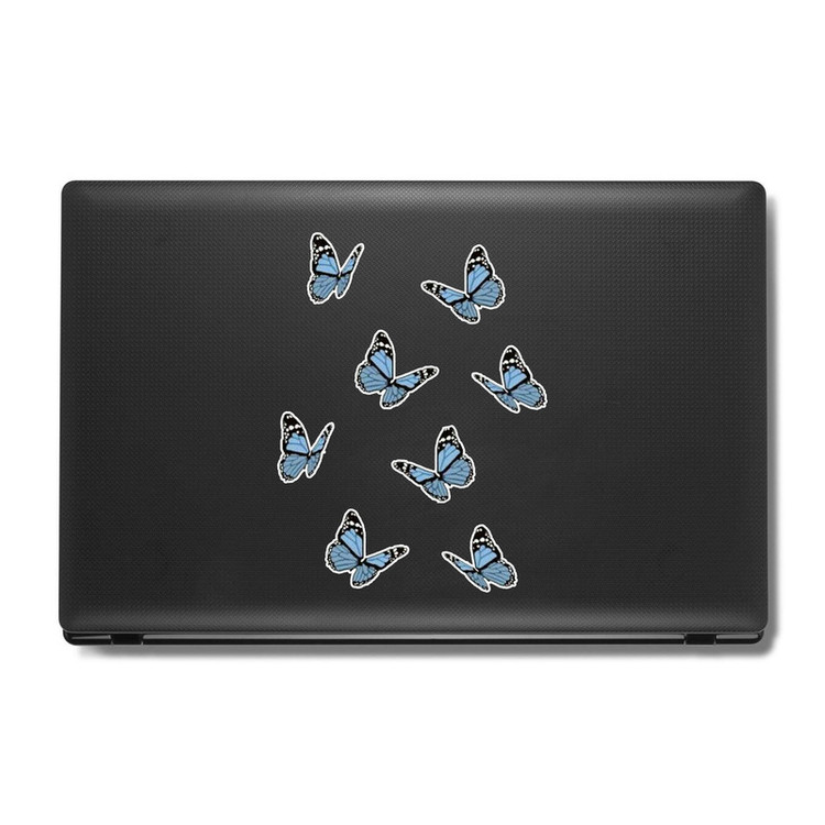استیکر لپ تاپ و موبایل بووم طرح پروانه کد 167 مدل butterfly مجموعه 8 عددی
