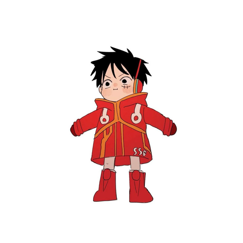 استیکر لپ تاپ و موبایل مدل انیمه طرح وان پیس مانکی دی لوفی one piece Monkey D Luffy کد 6293
