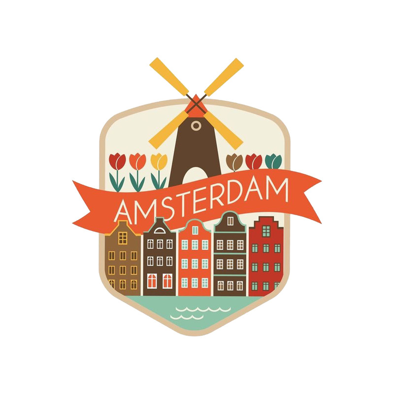 استیکر لپ تاپ طرح Amsterdam کد STL1140