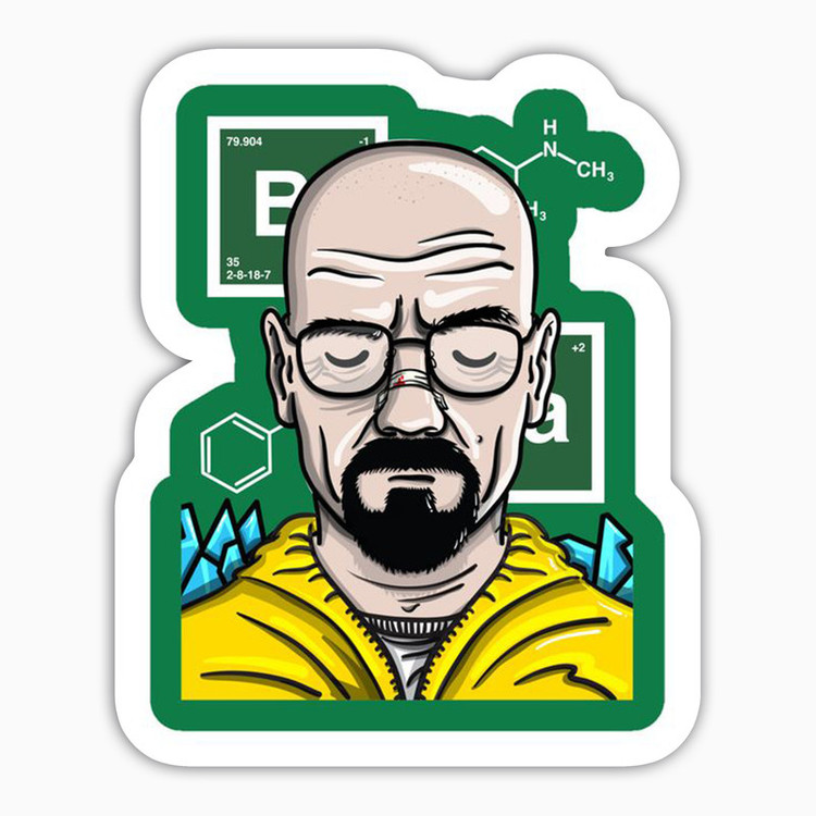 استیکر لپ تاپ و موبایل بووم طرح سریال Breaking Bad مدل Valter White کد KT52
