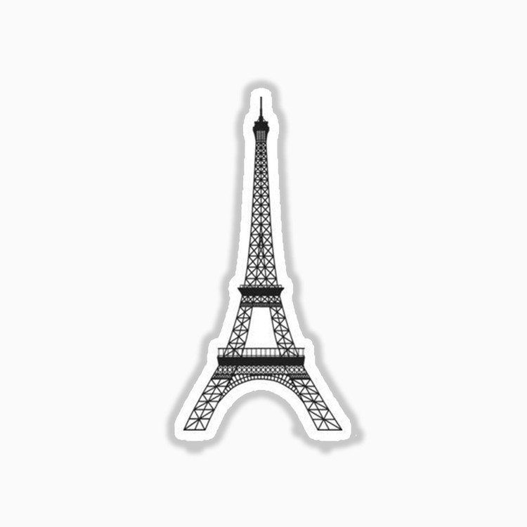 استیکر لپ تاپ و موبایل بووم طرح ایفل کد 107