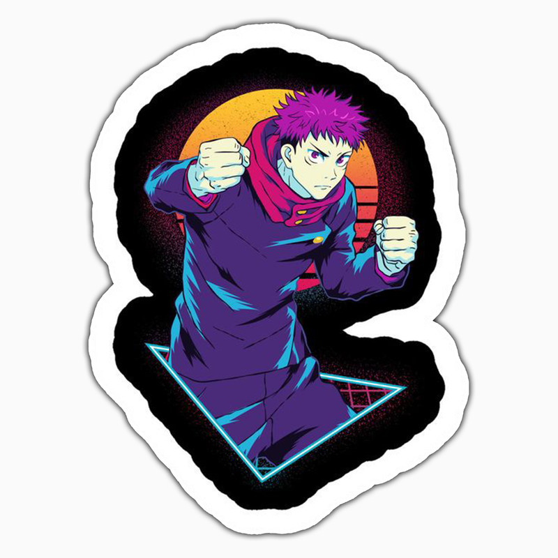 استیکر لپ تاپ و موبایل بووم طرح انیمه Jujutsu Kaisen مدل Itadori کد MD68