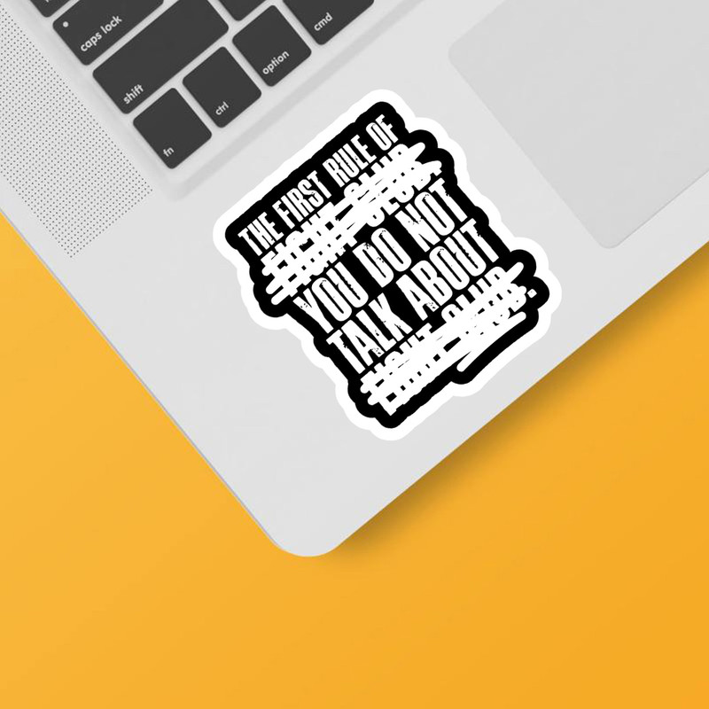 استیکر لپ تاپ و موبایل بووم طرح قانون باشگاه مشت زنی کد 122
