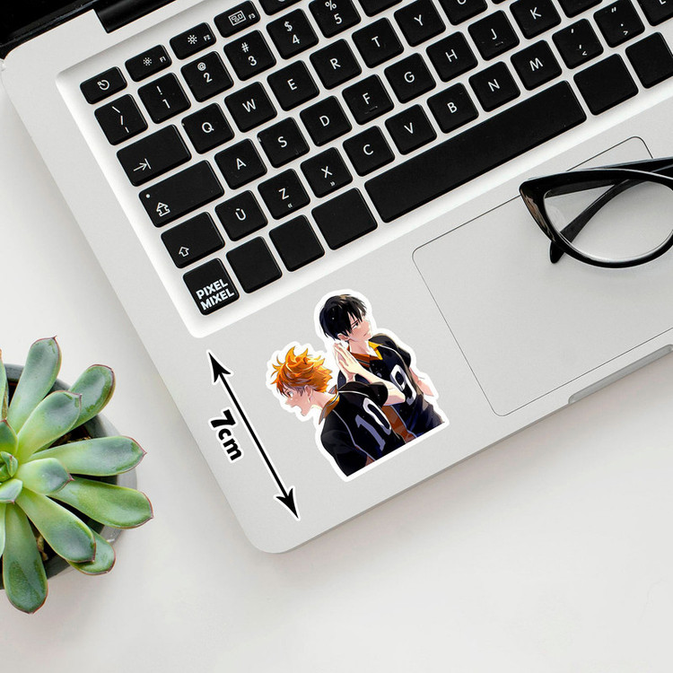 استیکر لپ تاپ پیکسل میکسل مدل انیمه هایکیو آبشار سرنوشت مجموعه 5 عددی