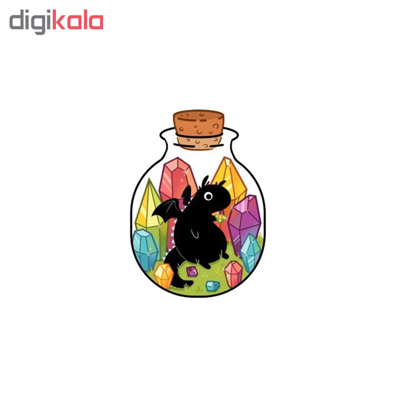 استیکر لپ تاپ طرح شیشه یونیکورن کد 453