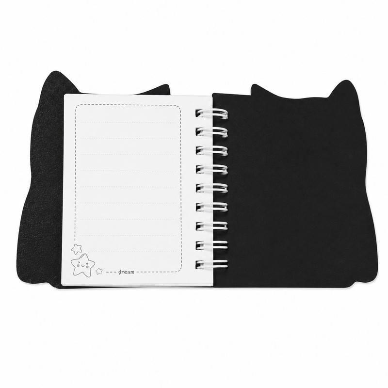 دفترچه یادداشت 40 برگ سیمی مدل گربه کد 65